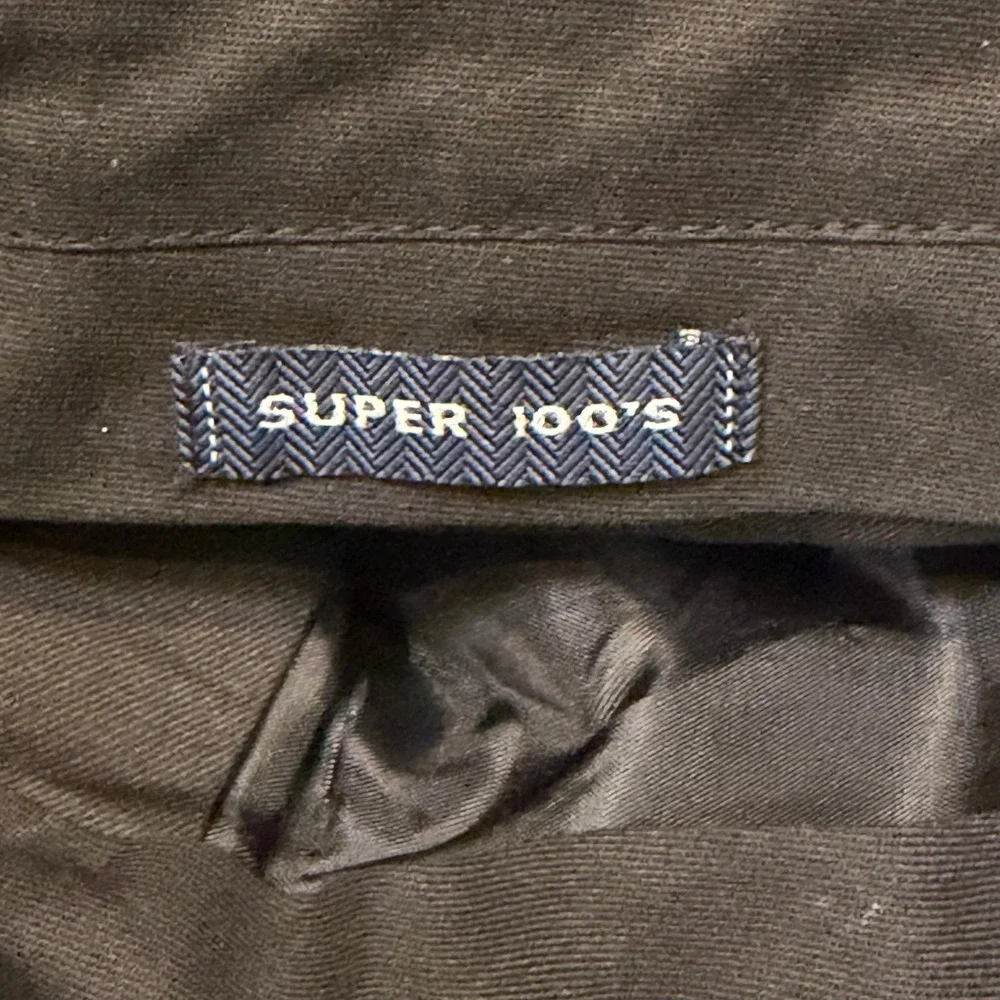 Austin Reed Super 100's Wool Dress Pants Men's 36x30 Gray Pleated Trousers